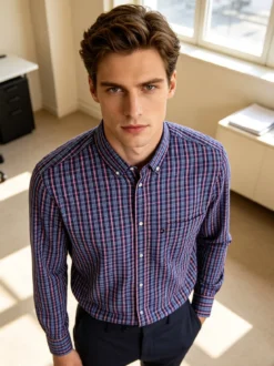 Be Board Camicia da uomo regular fit a fantasia