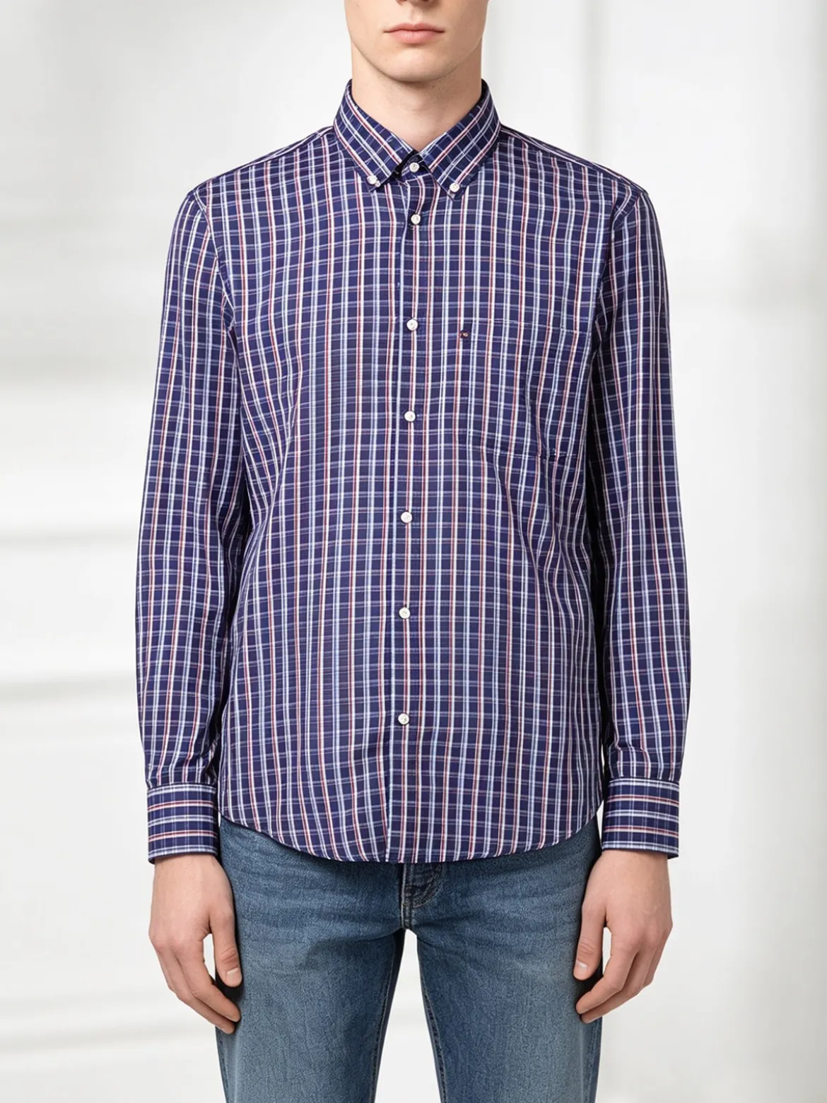 Be Board Camicia da uomo regular fit a fantasia