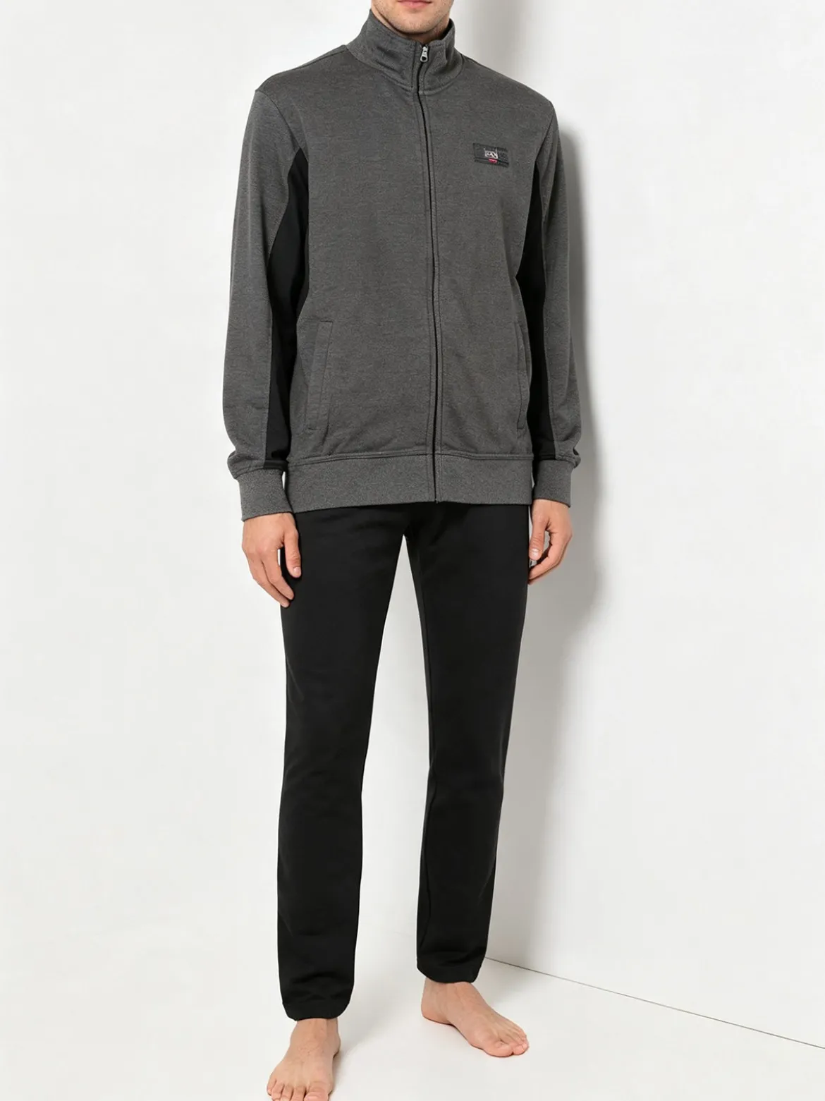 Be Board Completo tuta da uomo con felpa e pantaloni - grigio scuro
