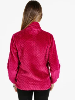 Be Board Felpa donna full zip in pile - fucsia