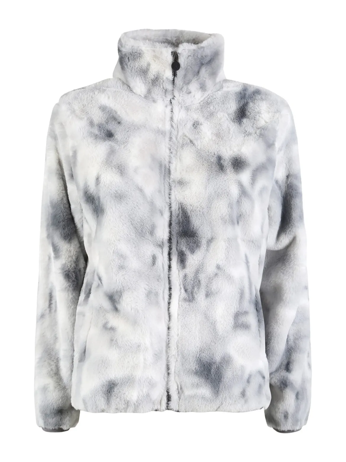 Be Board Felpa donna in ecopelo a collo alto con zip - perla