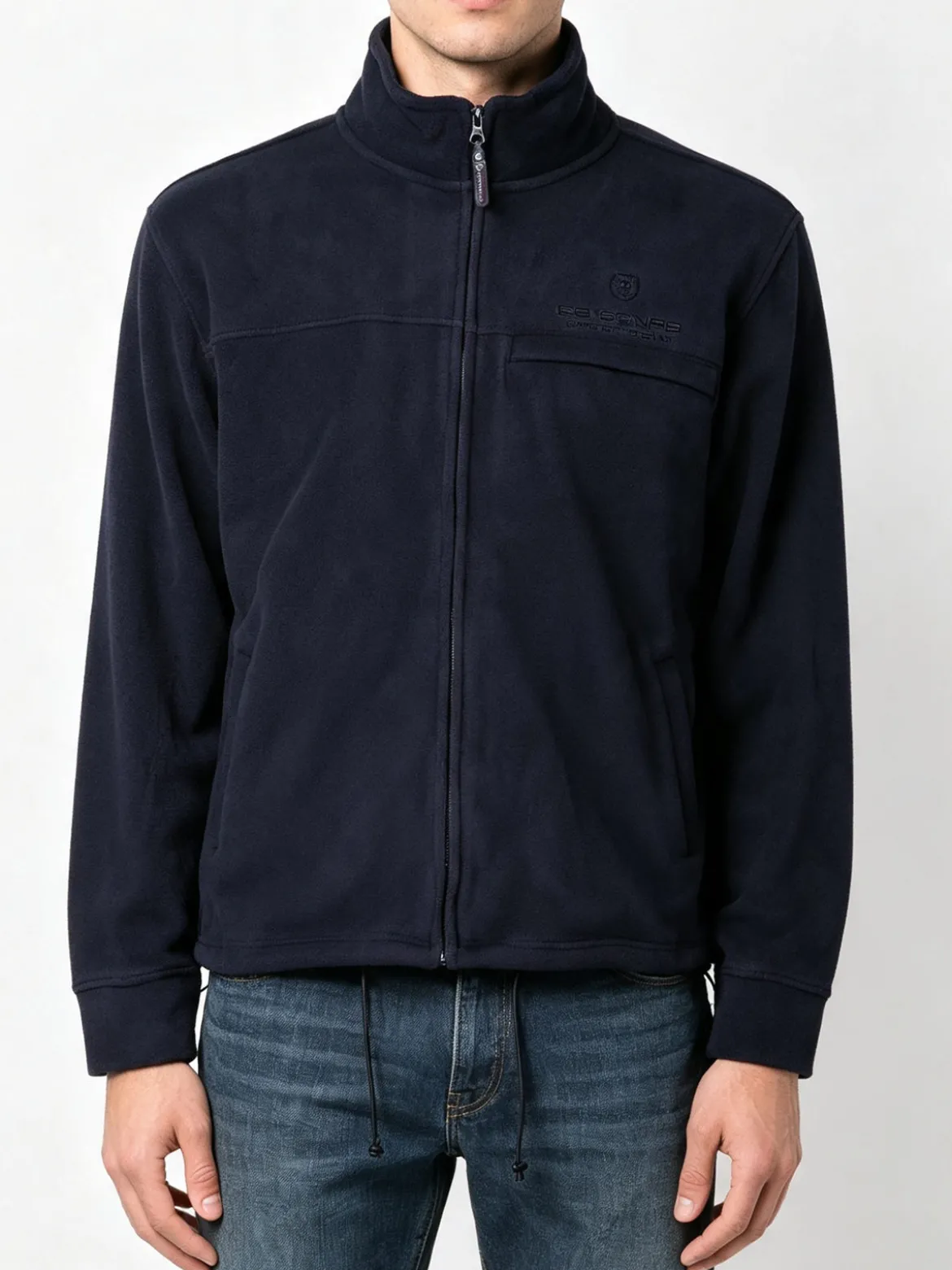 Be Board Felpa uomo in pile a collo alto con zip