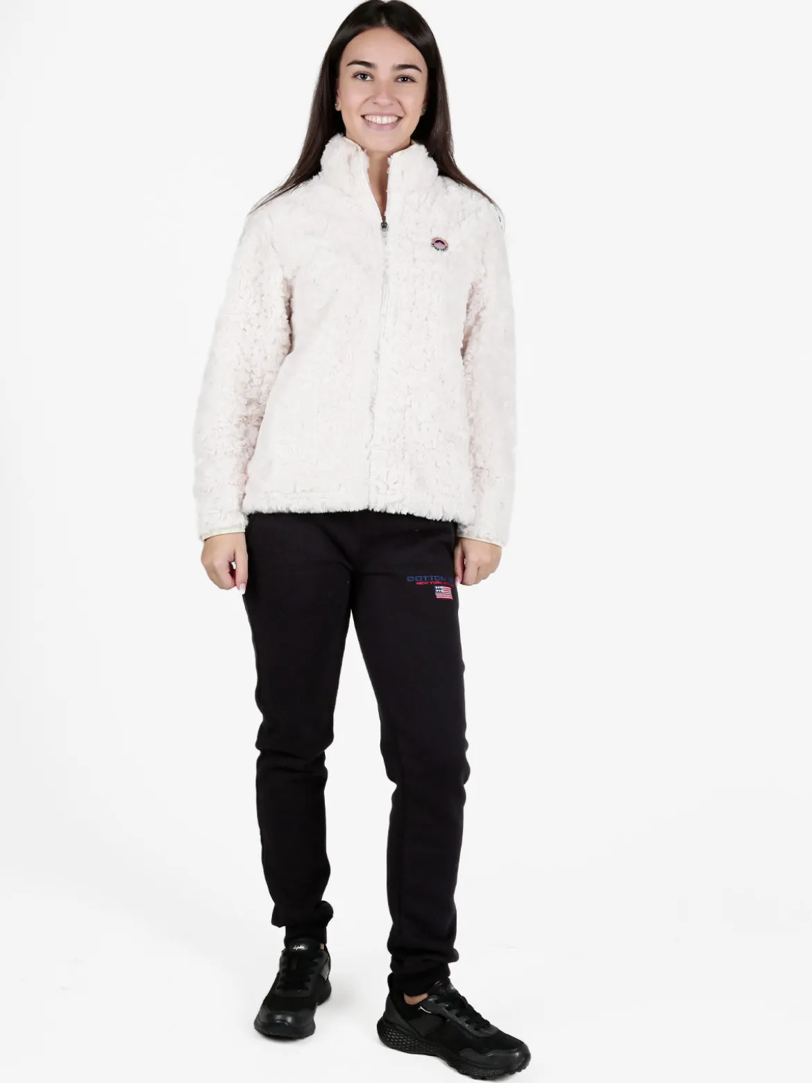 Be Board Giacca donna sportiva in ecopelo con zip