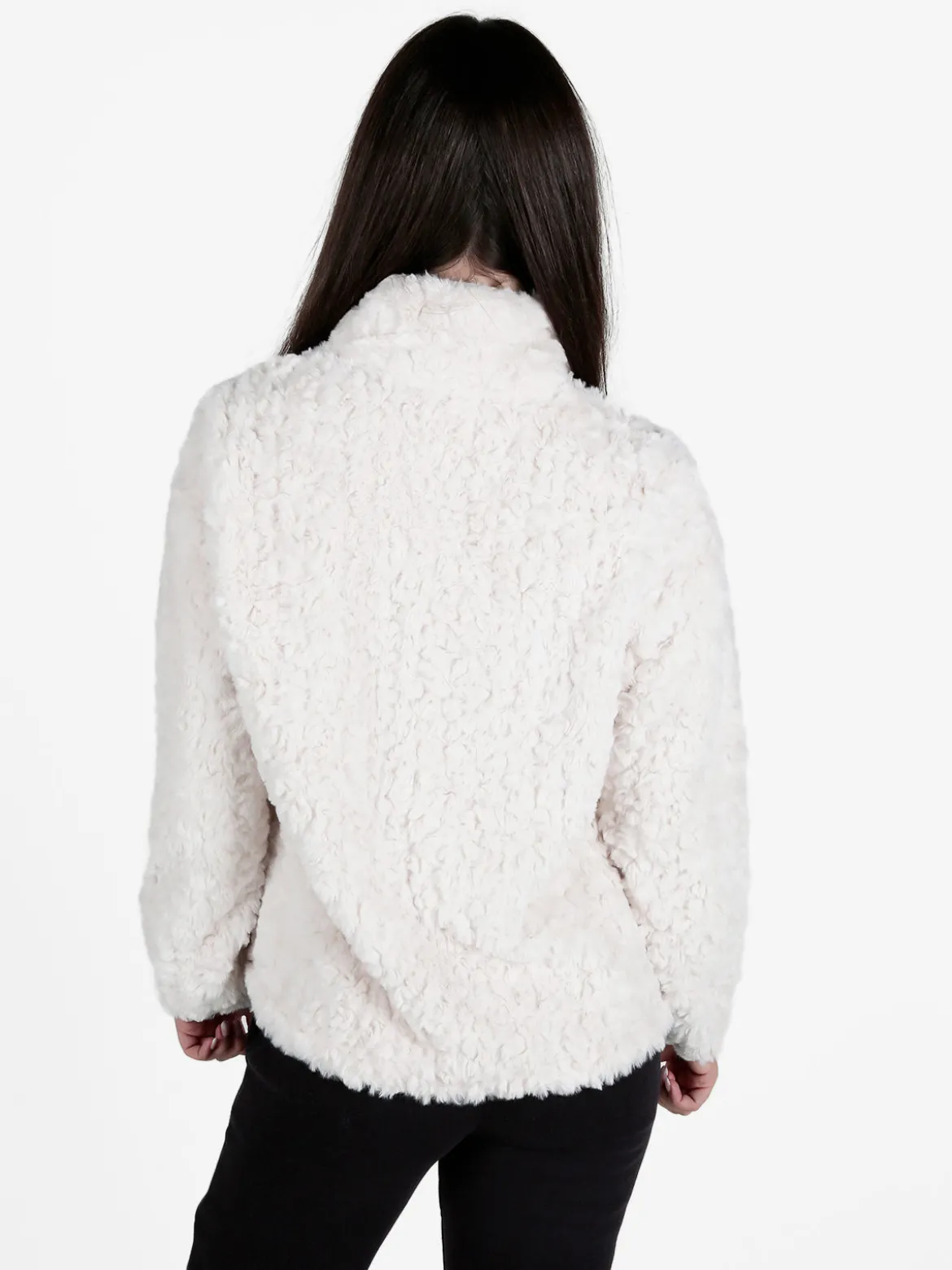 Be Board Giacca donna sportiva in ecopelo con zip
