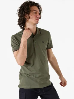 Be Board Polo in cotone da uomo a maniche corte - militare