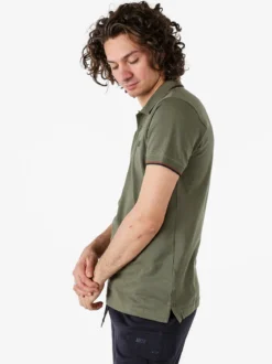 Be Board Polo in cotone da uomo a maniche corte - militare