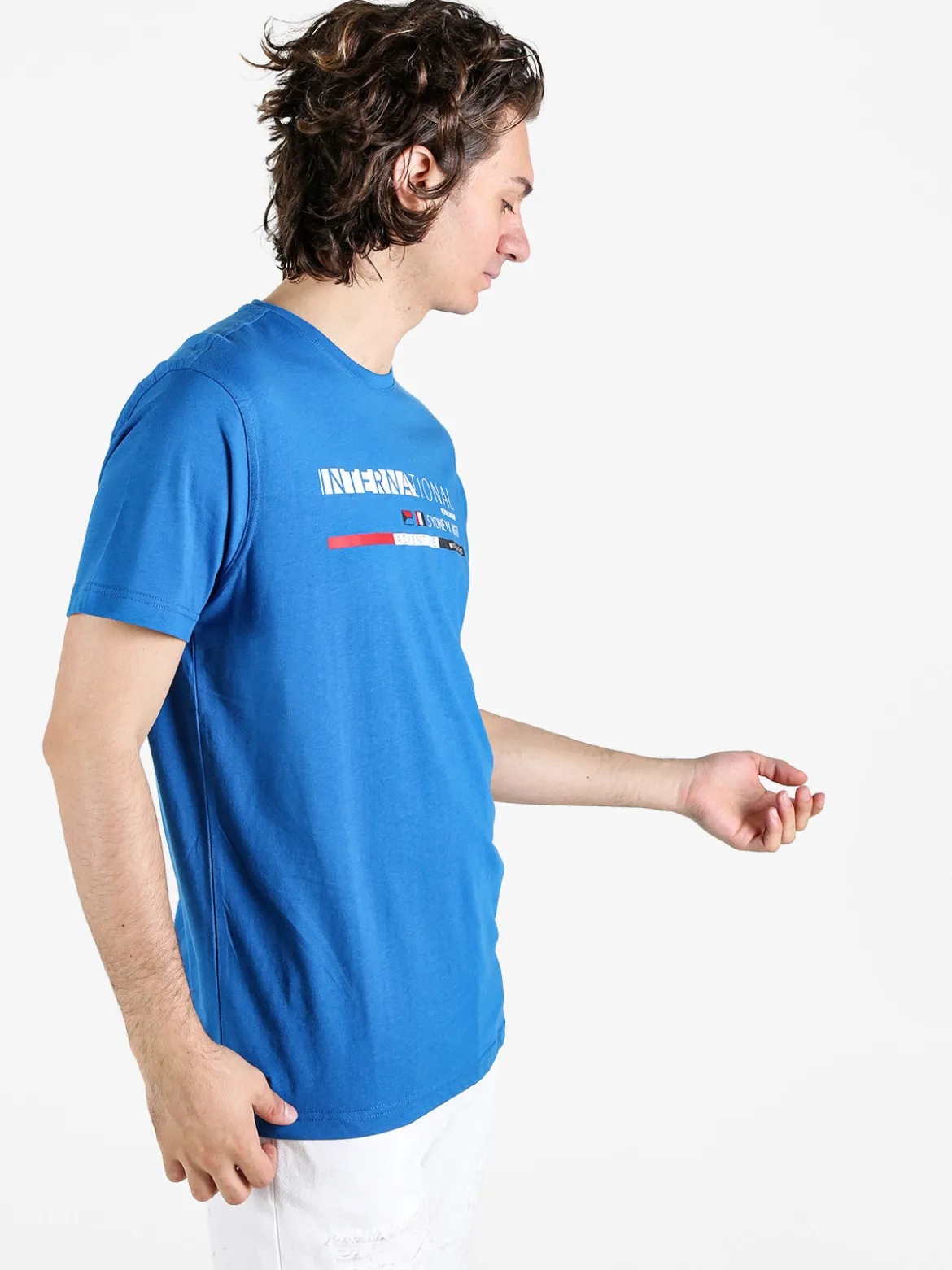 Be Board T-shirt da uomo in cotone con stampa scritta
