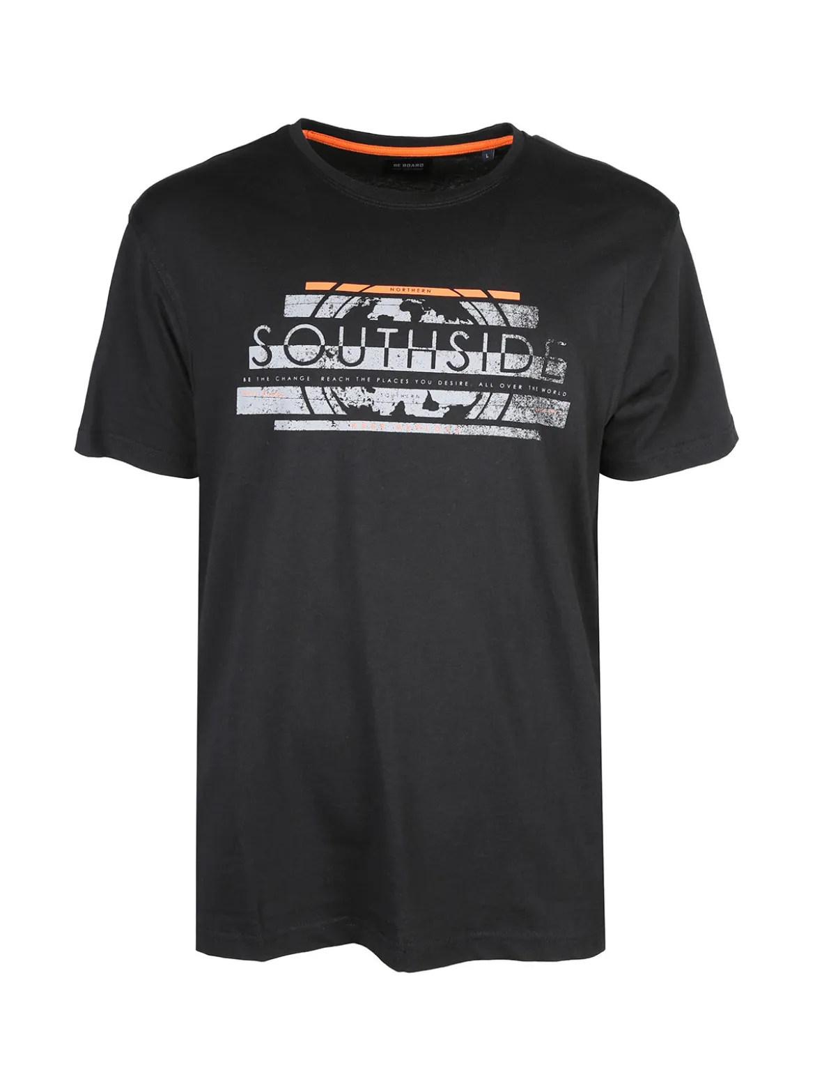 Be Board T-shirt girocollo da uomo in cotone con stampa