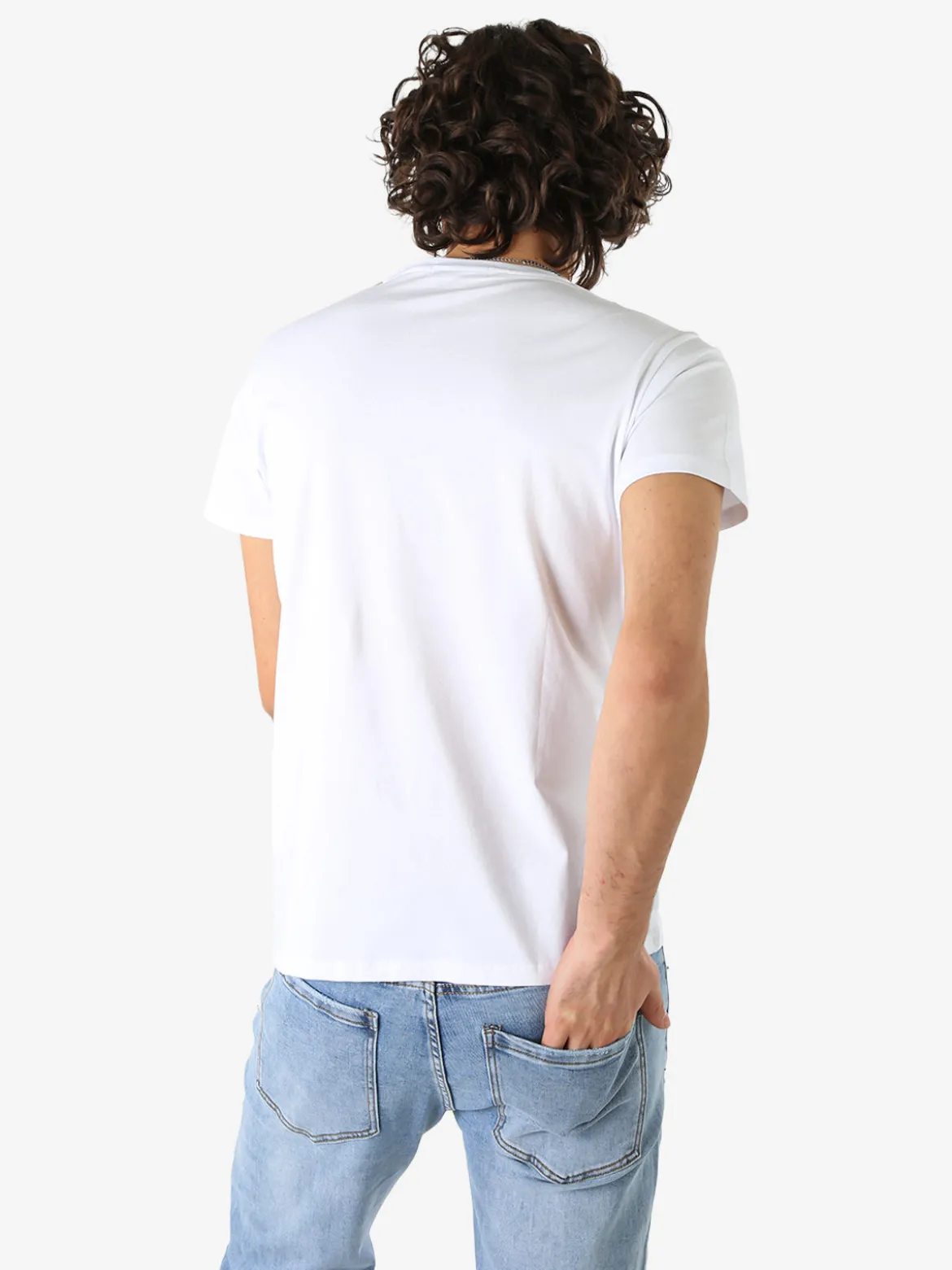 Belman T-shirt da uomo in cotone con stampa - bianco
