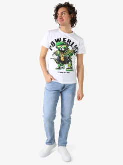 Belman T-shirt da uomo in cotone con stampa - bianco