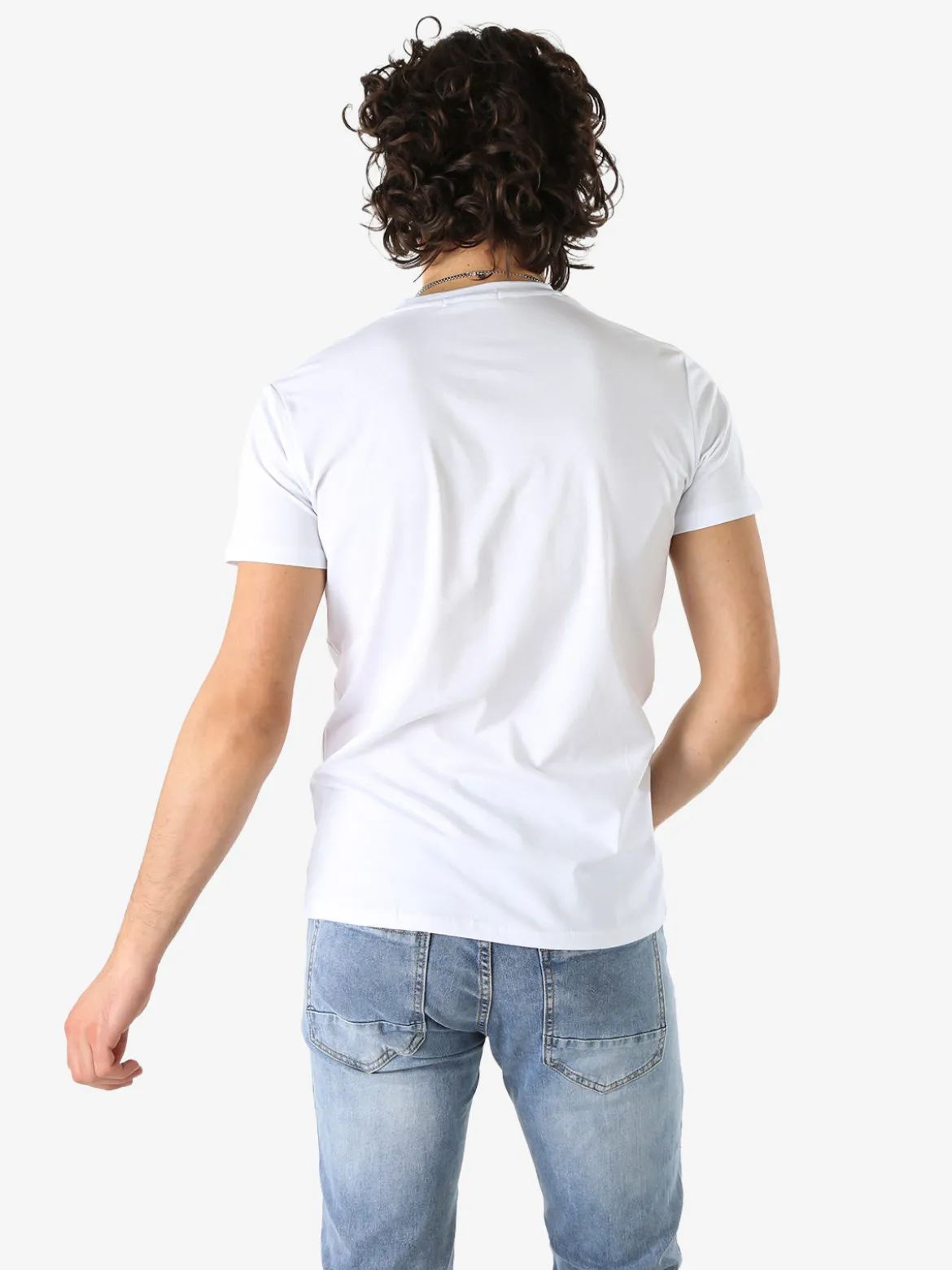 Belman T-shirt da uomo in cotone con stampa - bianco