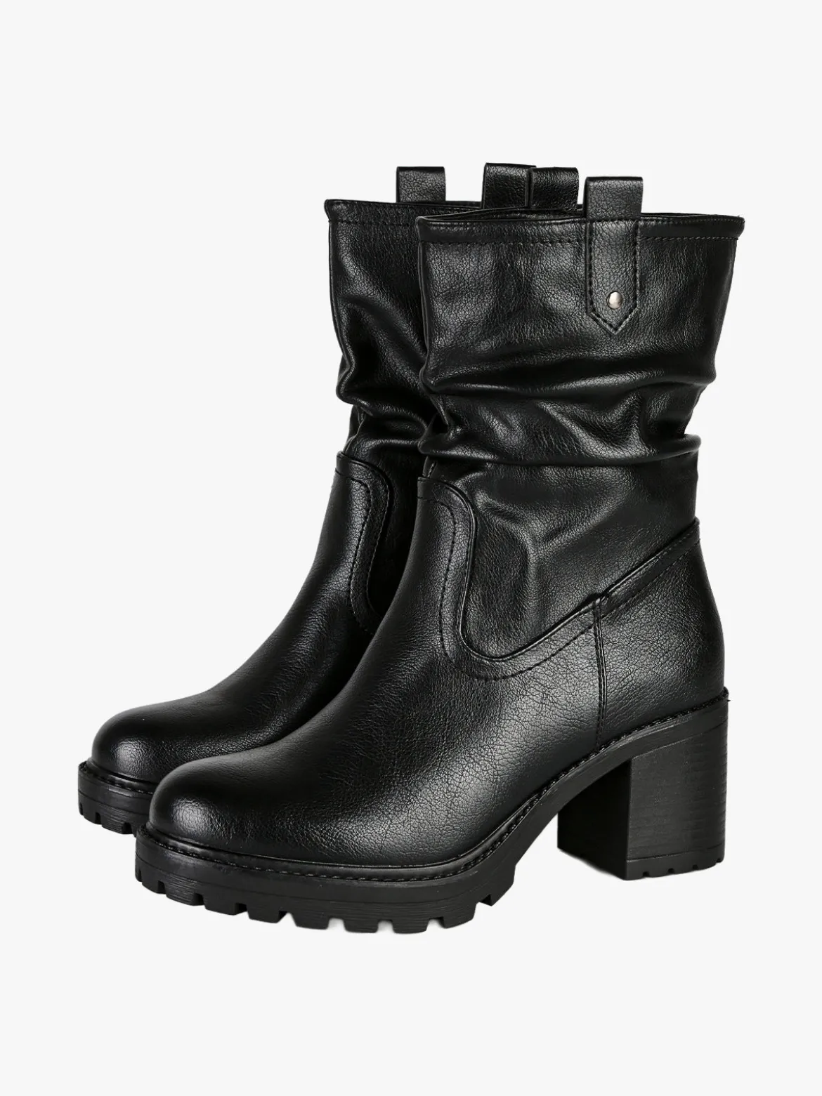Besty Stivaletti donna con tacco largo e plateu - nero