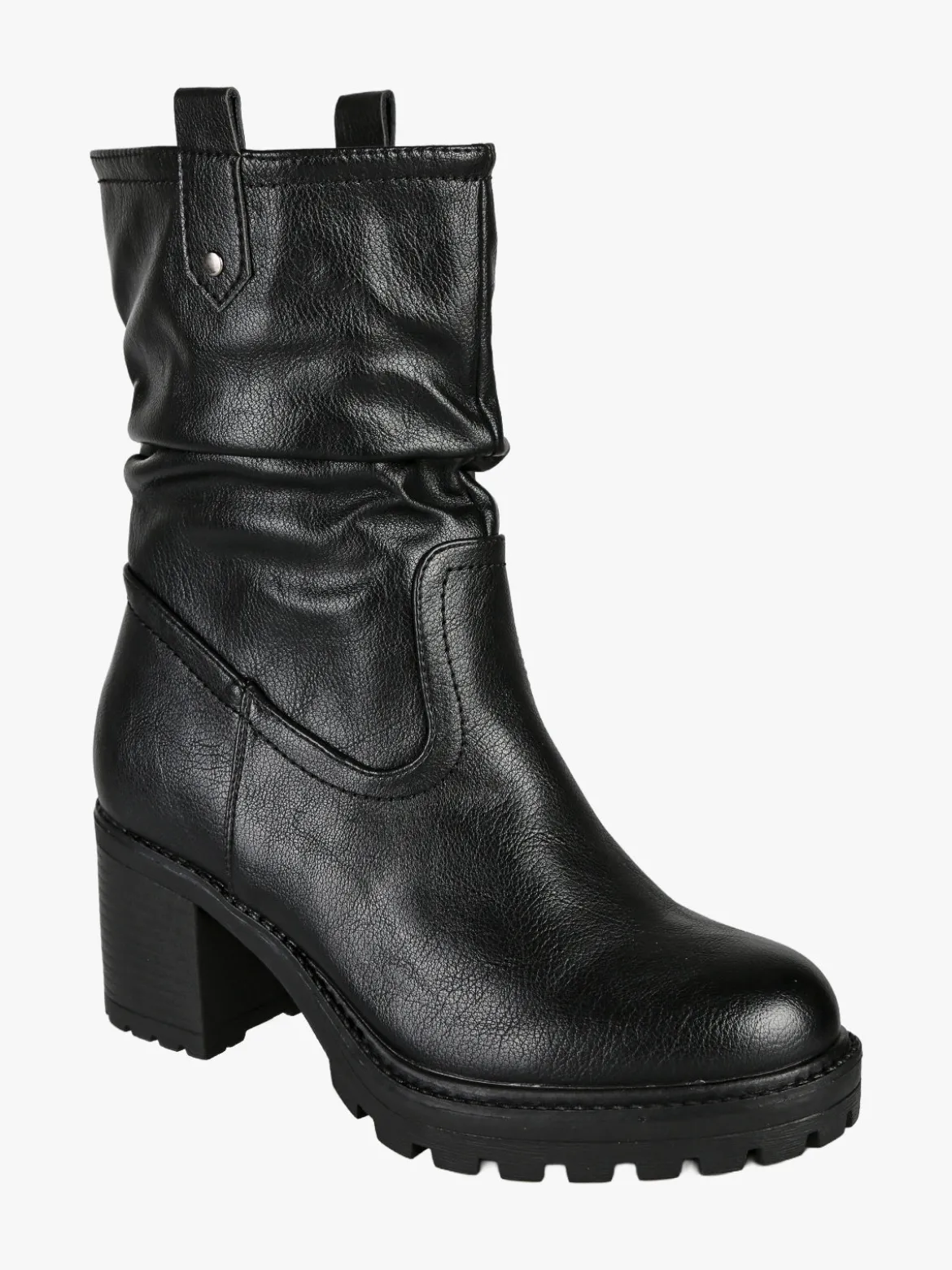 Besty Stivaletti donna con tacco largo e plateu - nero