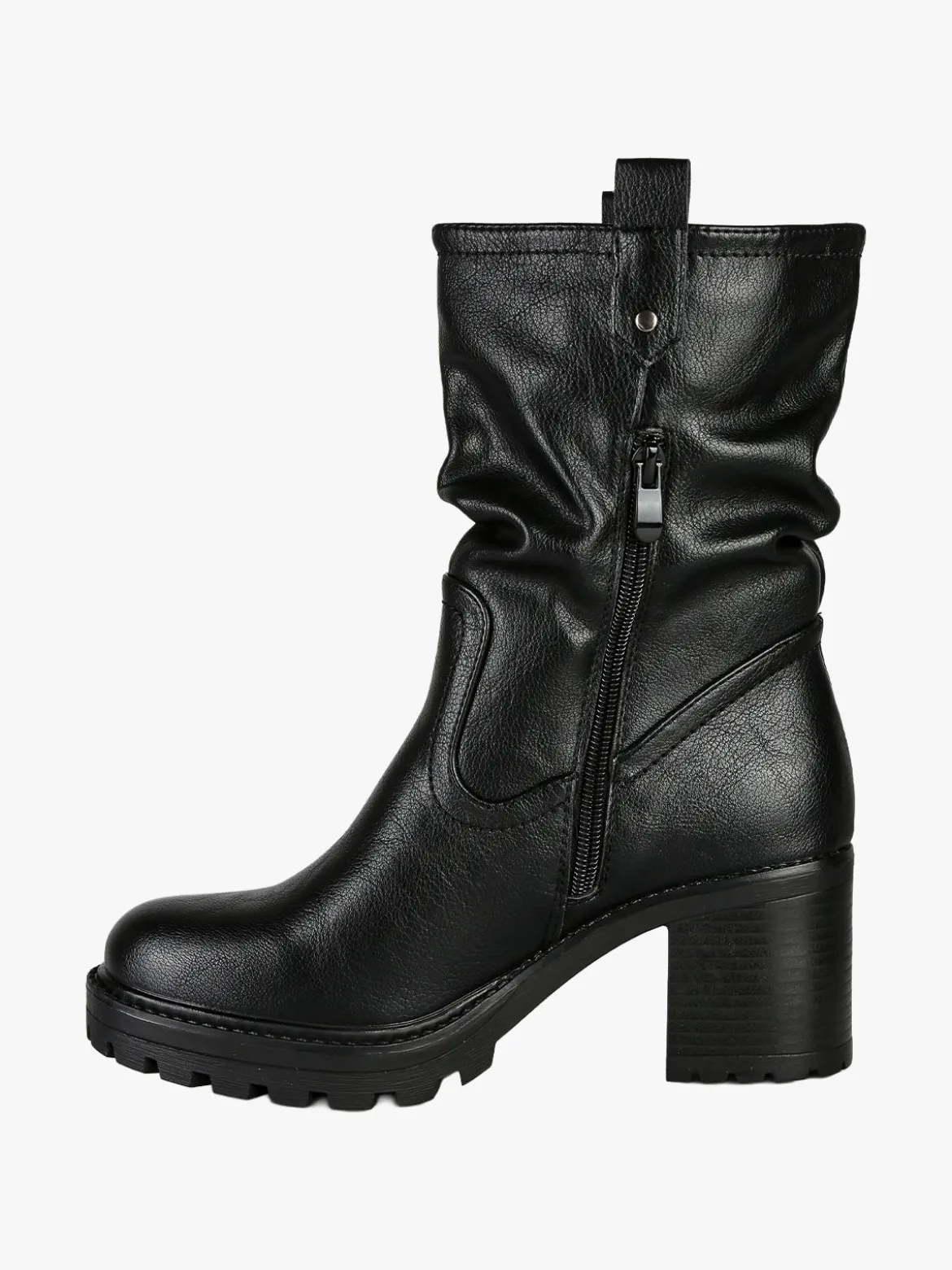 Besty Stivaletti donna con tacco largo e plateu - nero