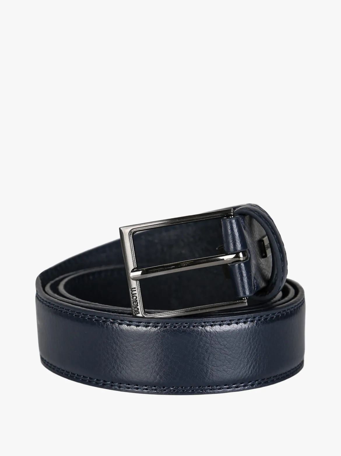 Biagiotti Uomo Cintura da uomo con fodera in pelle - blu scuro