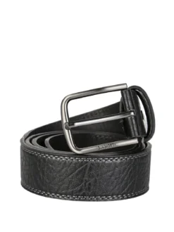 Biagiotti Uomo Cintura da uomo con fodera in pelle - nero