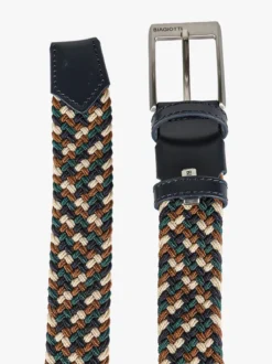 Biagiotti Uomo Cintura da uomo elasticizzata in corda - verde