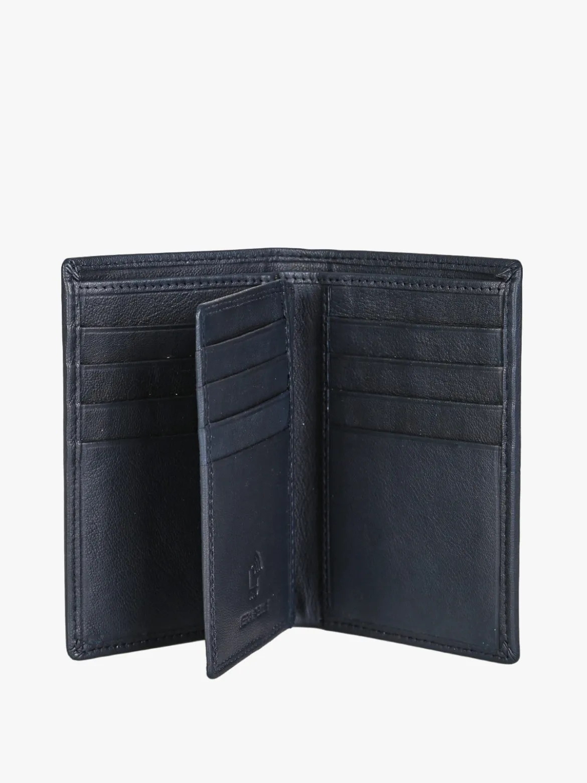 Biagiotti Uomo Portafoglio verticale in pelle da uomo - blu scuro