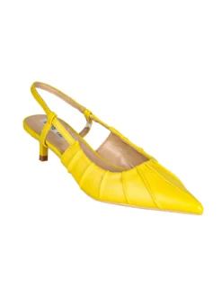 Bottega22 Slingback donna a punta con tacco a rocchetto - giallo
