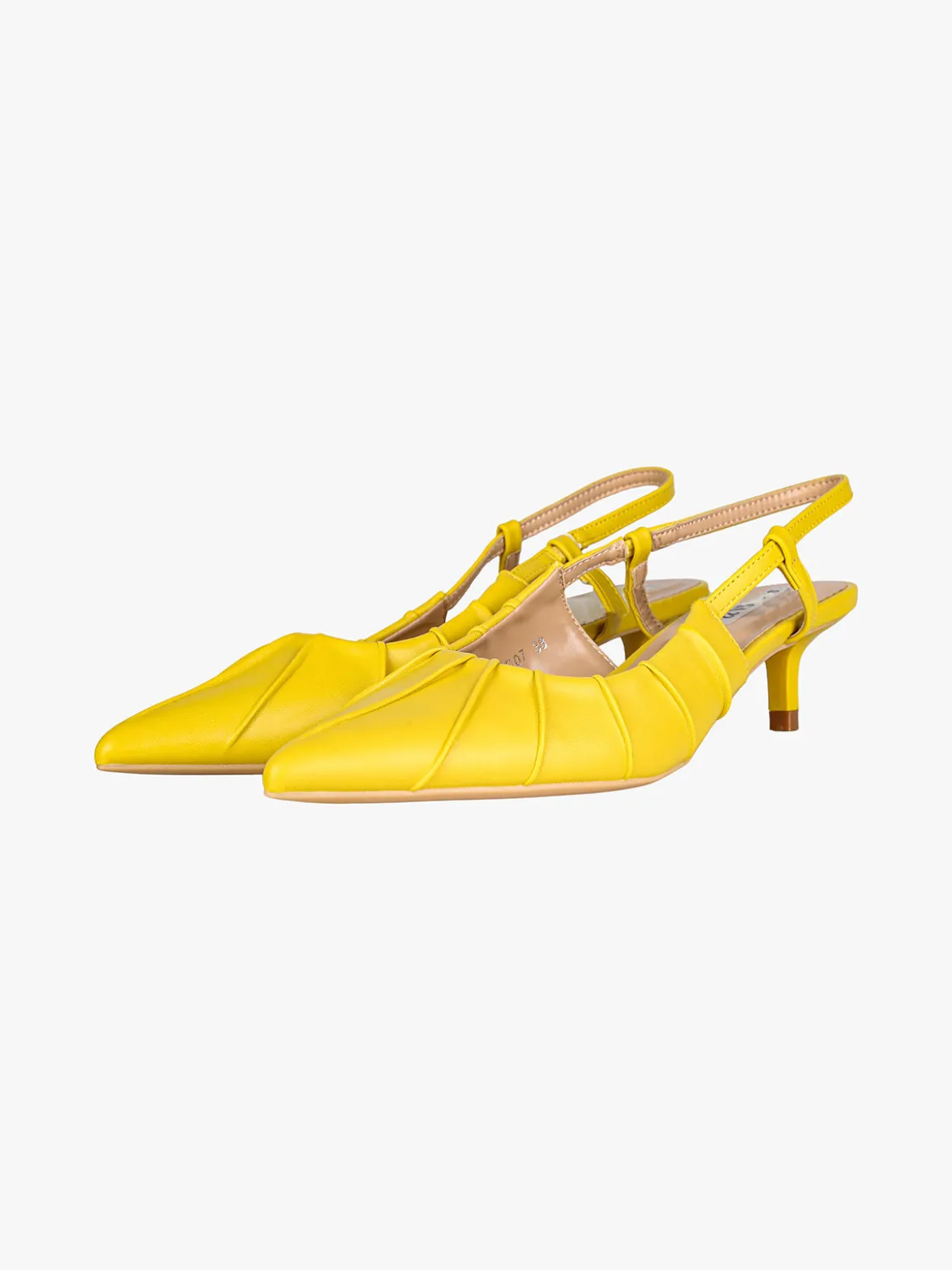 Bottega22 Slingback donna a punta con tacco a rocchetto - giallo