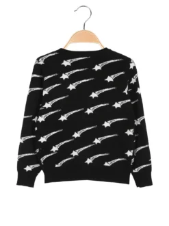 Bouny Baby Cardigan da bambina in maglia con bottoni - nero