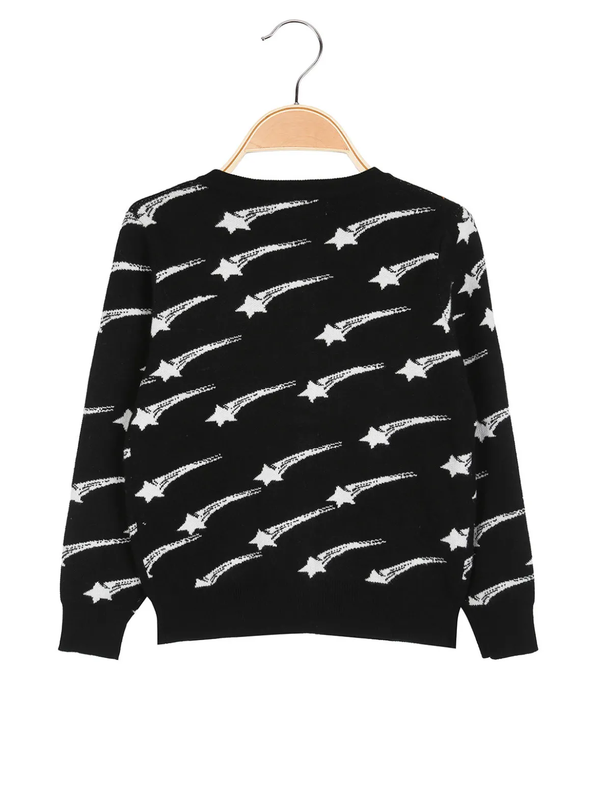 Bouny Baby Cardigan da bambina in maglia con bottoni - nero