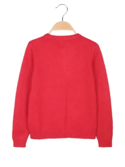 Bouny Baby Cardigan da bambina in maglia lurex con bottoni di perle