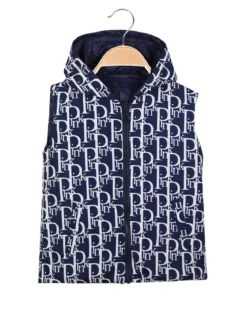 Bouny Baby Gilet da bambina reversibile con cappuccio