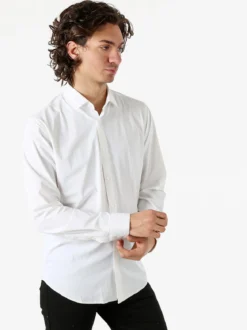 Bread & Buttons Camicia da uomo a maniche lunghe - bianco