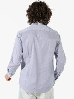 Bread & Buttons Camicia da uomo rigata a maniche lunghe - blu
