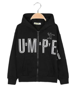 Brum Beby Felpa da bambino con cappuccio e zip - nero