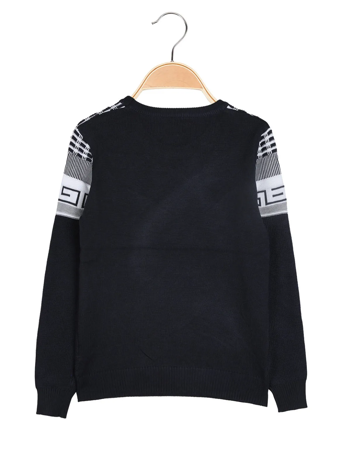 Brum Beby Pullover girocollo da bambino in maglia - blu scuro