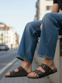 Canguro Ciabatte uomo con fibbie