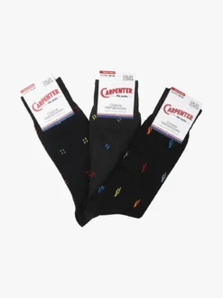 Carpenter 3 paia calze corte da uomo con stampe