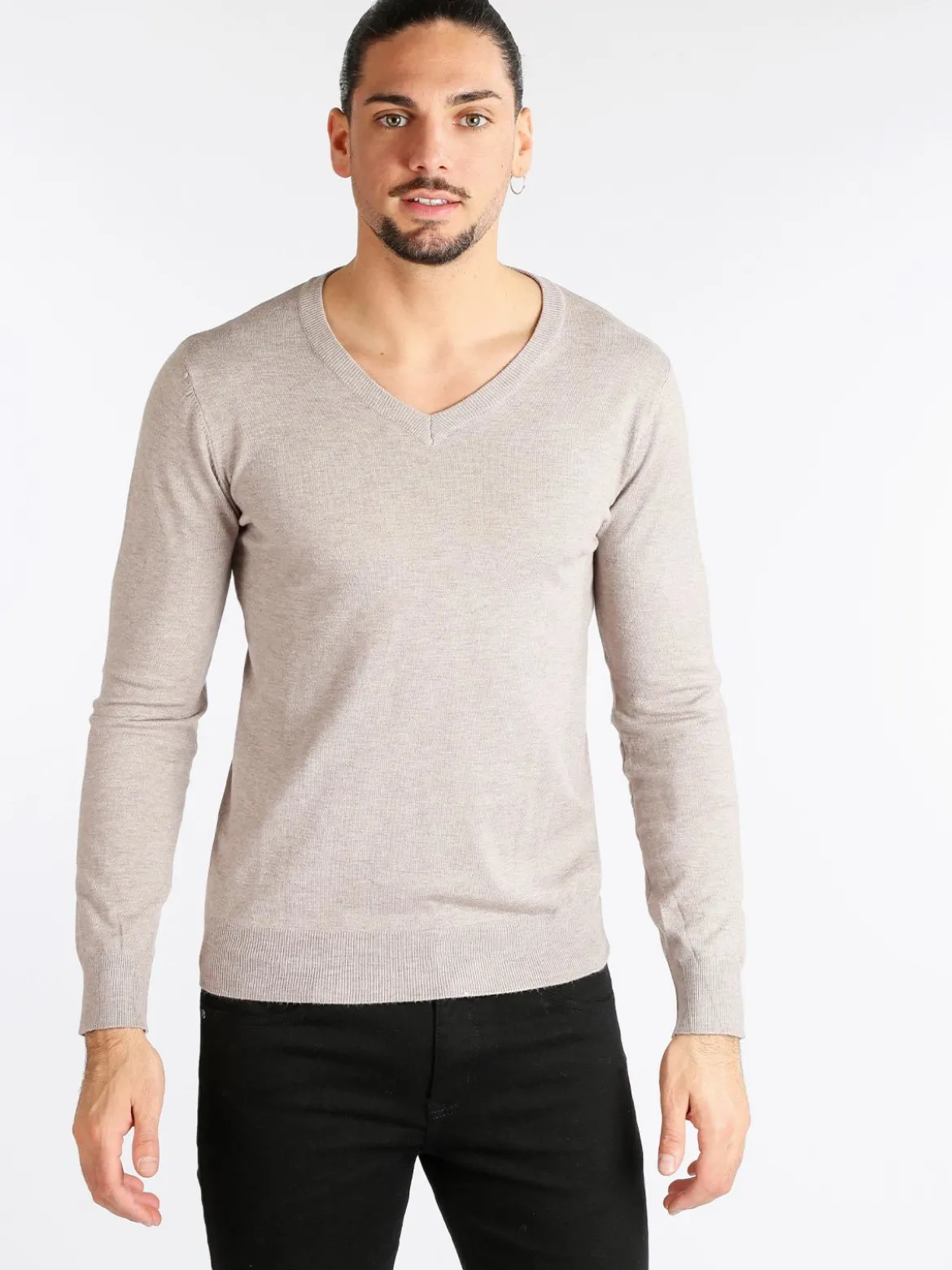 Cashtouch Pullover da uomo in tinta unita