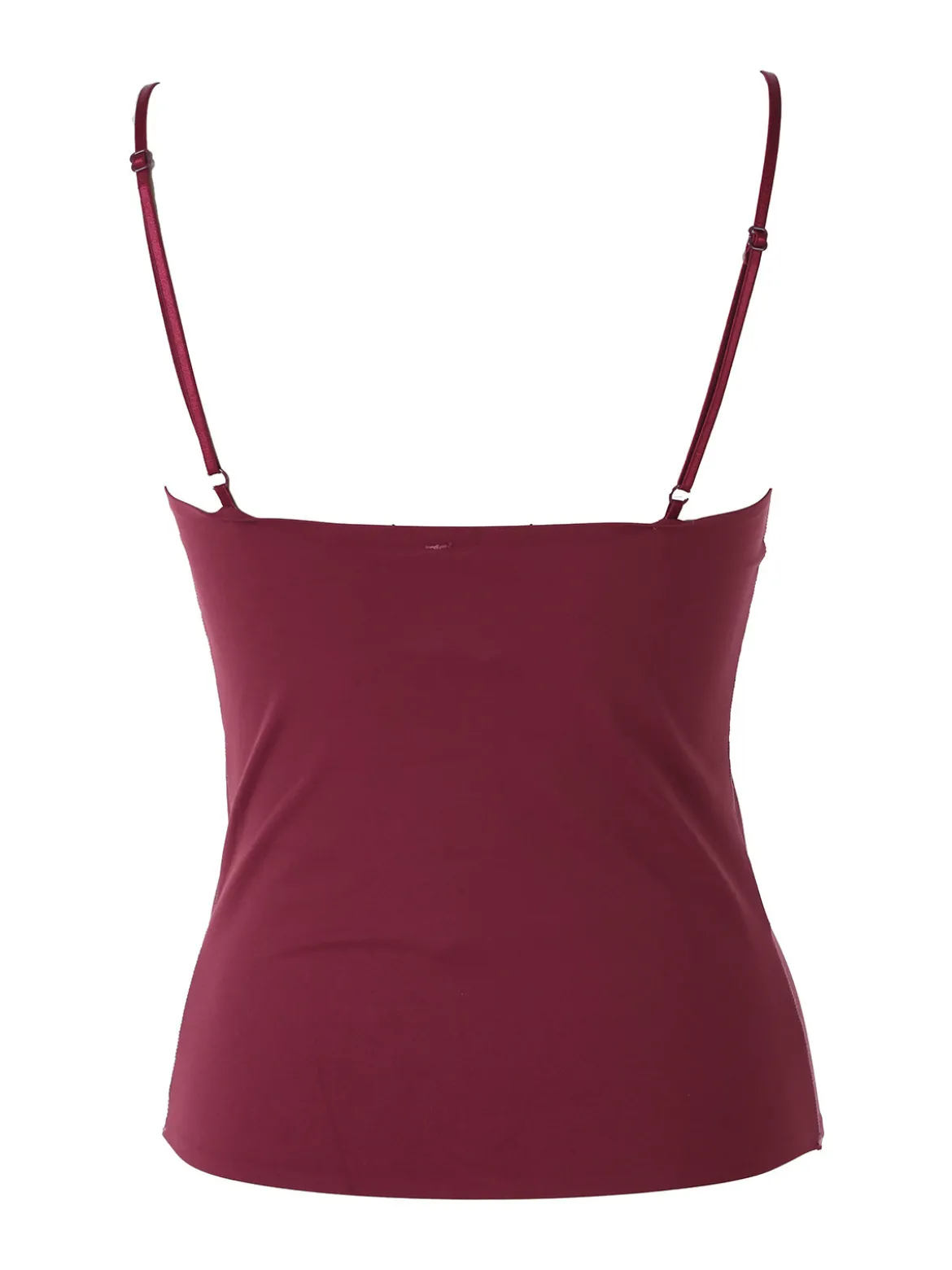 C'Est Monique Top donna con coppe imbottite e spalline sottili - bordeaux