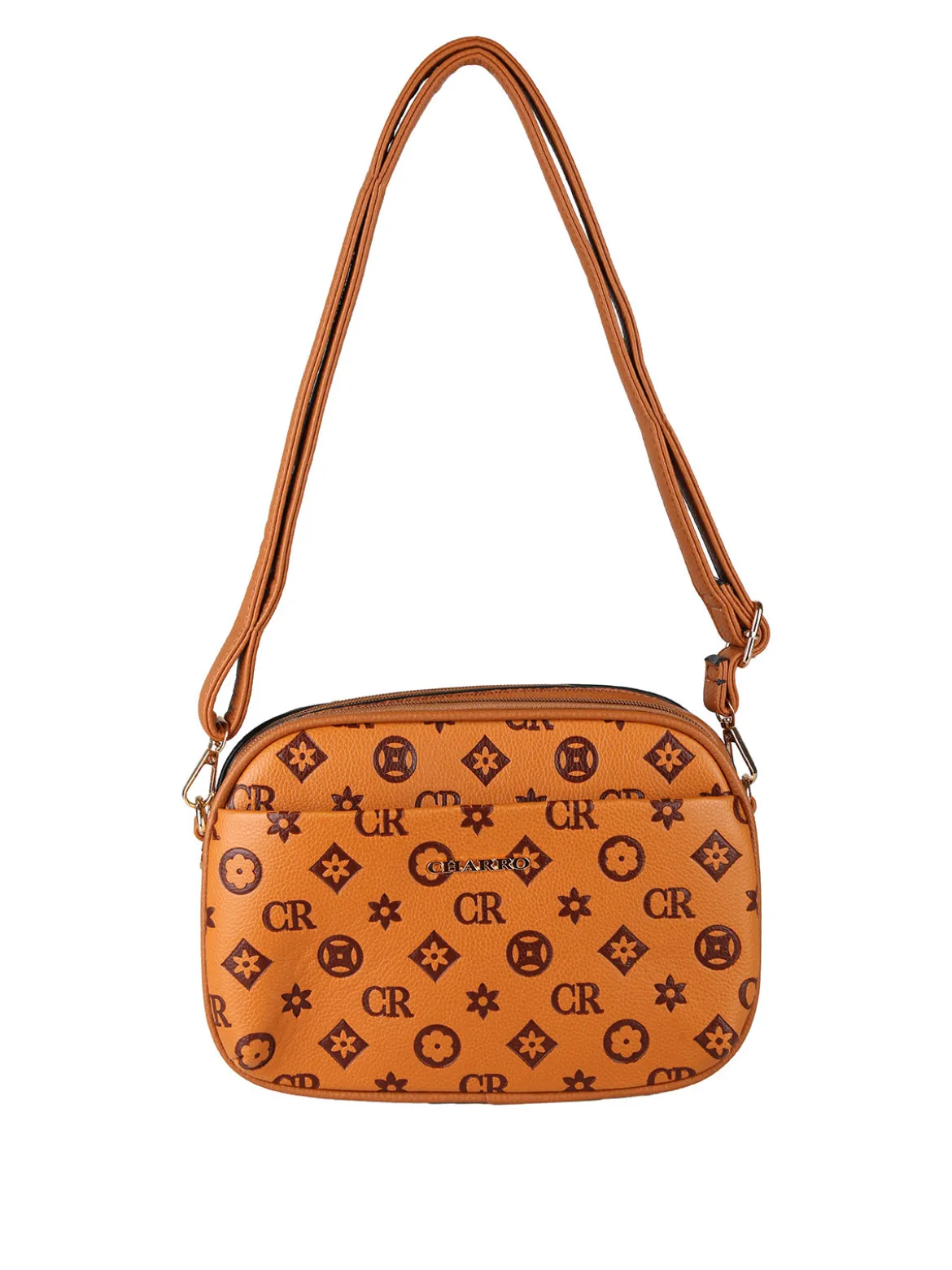 Charro Borsa a tracolla da donna con logo - marrone