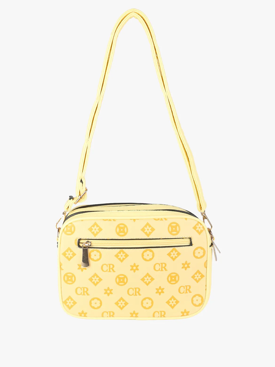 Charro Borsa a tracolla da donna con stampa monogramma - giallo
