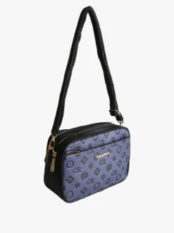 Charro Borsa a tracolla da donna con stampa monogramma - nero