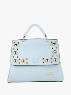 Charro Borsa frame con tracolla e borchie - azzurro