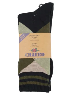 Charro Confezione da 3 paia di calze corte da uomo