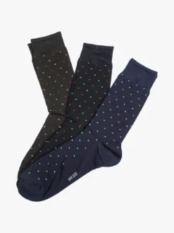 Charro Confezione da 3 paia di calze corte da uomo in fresco cotone