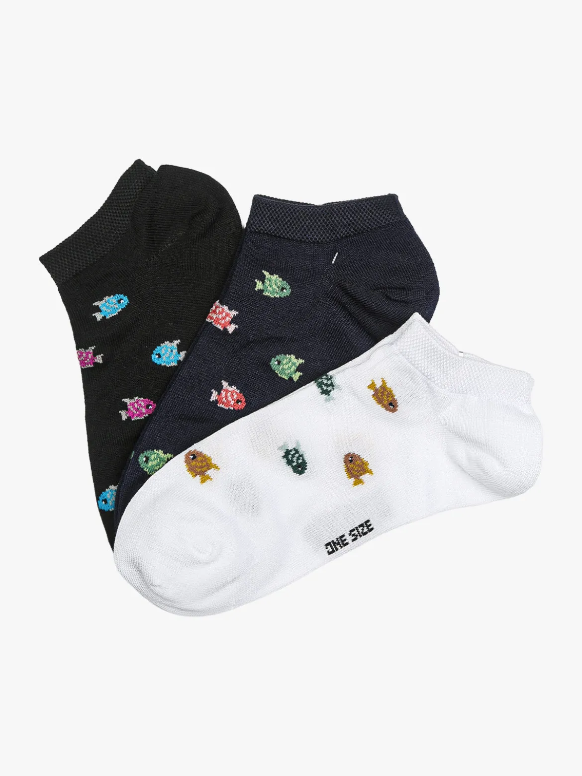 Charro Confezione da 3 paia di calze corte sneakers da donna in cotone