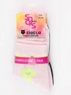 Ciocca Calze corte da bambina in cotone