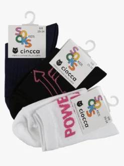 Ciocca Calze corte da bambina 3 paia