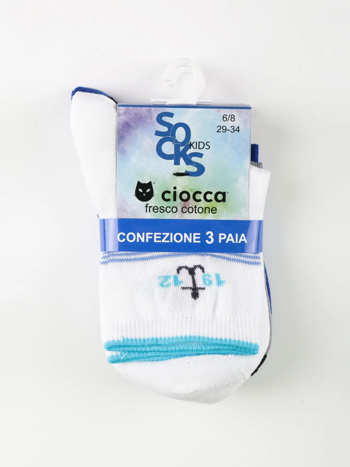Ciocca Calze corte da bambino. Confezioone da 3 paia