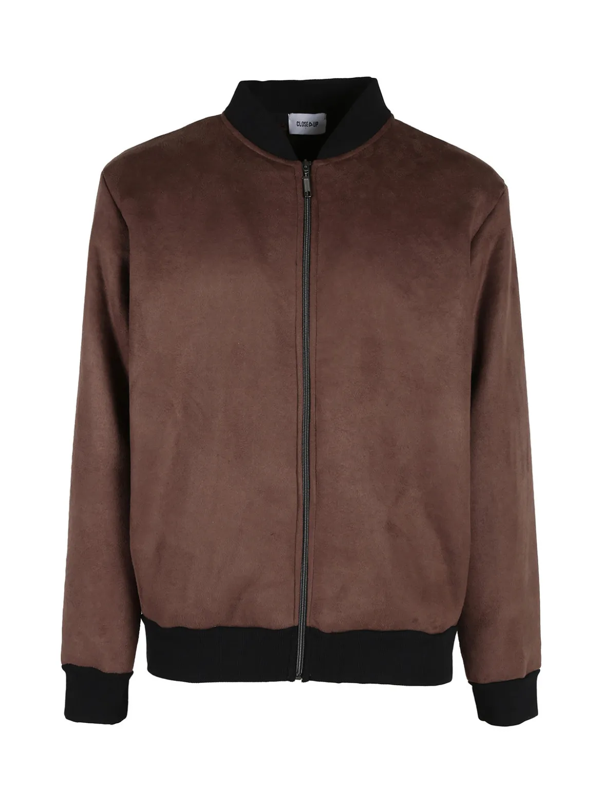 Close-Up Giacca da uomo scamosciata con zip