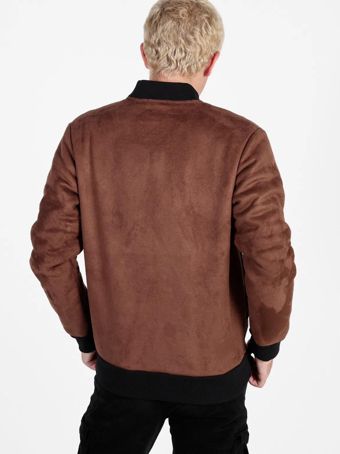 Close-Up Giacca da uomo scamosciata con zip
