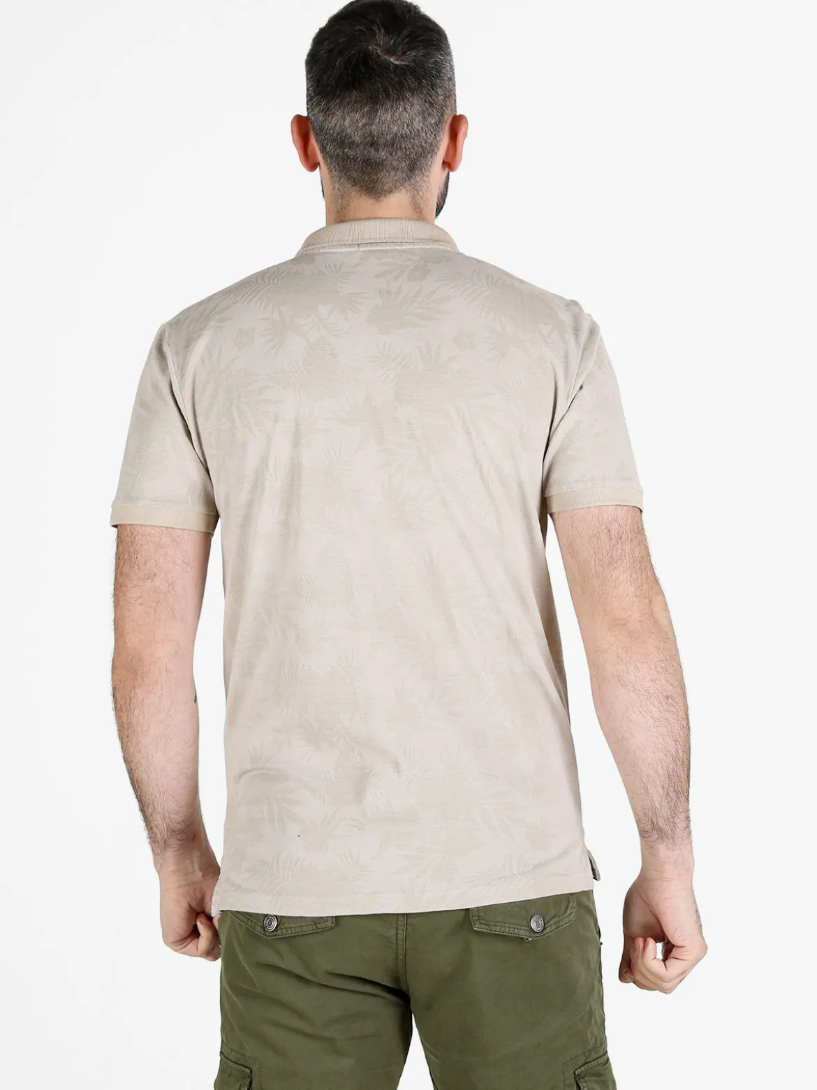 Close-Up Polo da uomo in cotone a maniche corte con stampa