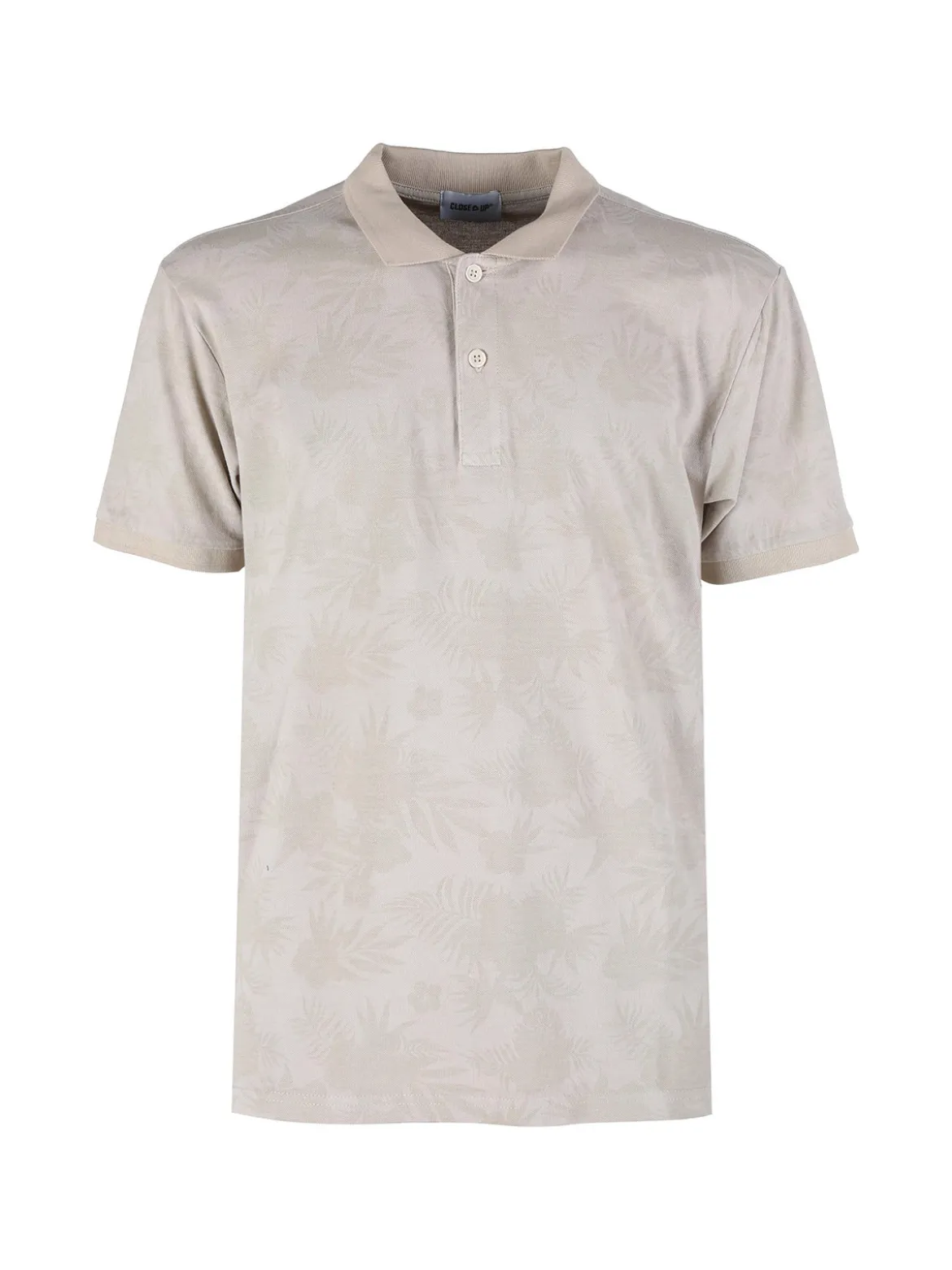 Close-Up Polo da uomo in cotone a maniche corte con stampa